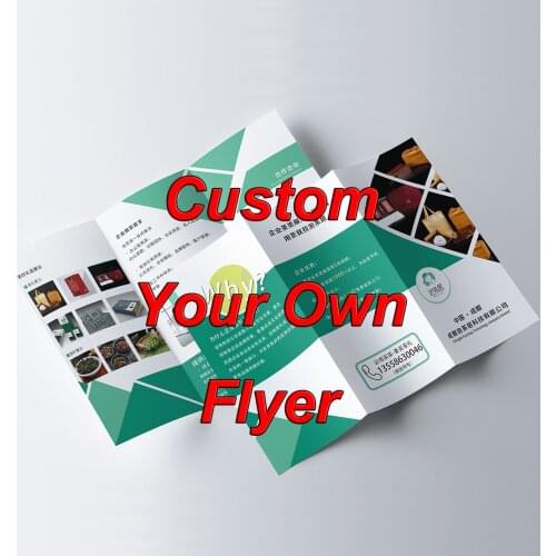 Custom Flyer Printing Full Color Size And Design Coated Paper Leaflet Double One Side Free Sample Tri-Fold or Special Folder