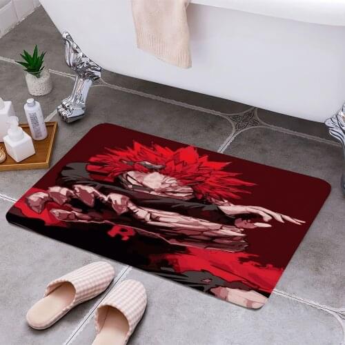 Eijiro Kirishima Red Riot Anti-slip Doormat Vacuuming Water Absorbing Kitchen Bedroon Bath Floor Mats Home Entrance Home Decora