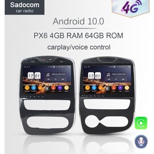 PX6 IPS 10.1" DSP Android 10.0 For Renault Clio 2013 - 2018 64G+ 4GB RAM 8 Core Car DVD Player car radio autoradio GPS Glonass