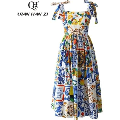 Летние платья из хлопка Qian Han Zi China At AliExpress