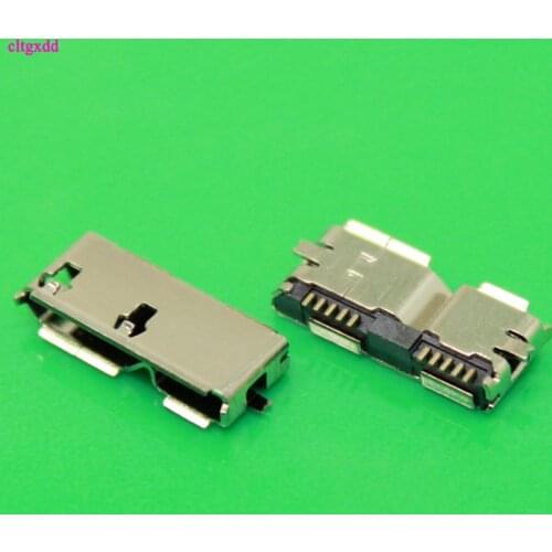 Cltgxdd 2pcs Micro USB 3.0 B Type SMT Female Socket SMD 2 10pin USB Connector for Mobile Hard Disk Drives Data Interface