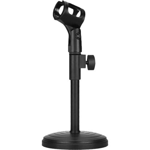 Adjustable Desk Microphone Stand with Mic Clip Perfect For Bass Drum Mics