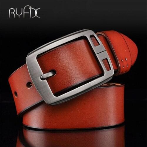 Vintage style pin buckle cow genuine leather belts for men high quality mens belt Hip Hop Strap Thin For Jeans NS28