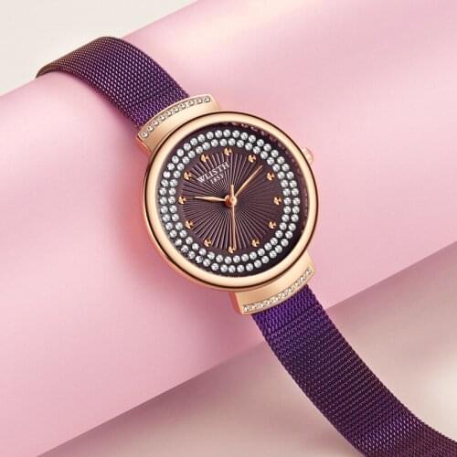 SYNOKE Women's Watches With Rhinestones