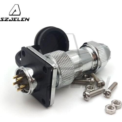 SZJELEN WS16 series waterproof 5 pin Plug and socket ,Panel Mount Connectors,IP68 waterproof 5 pin connector