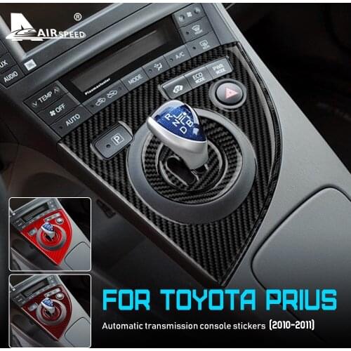 Carbon Fiber for Toyota Prius 2010 2011 Accessories Interior Trim Car Automatic Transmission Console Gear Shift Panel Sticker