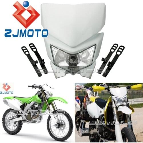 Universal Headlight Dirtbike Motocross Bike White Headlamp Enduro For Kawadaki KX KLX KXF ZXR ZX Headlight Fairing