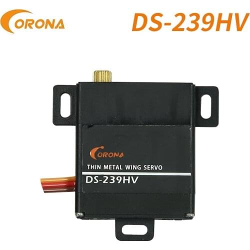 Corona DS239HV 7.4V 0.13sec Digital Slim Wing Servo (Metal Gear) 4.6kg / 0.13sec / 22g with servo horns For RC Airplane Boat