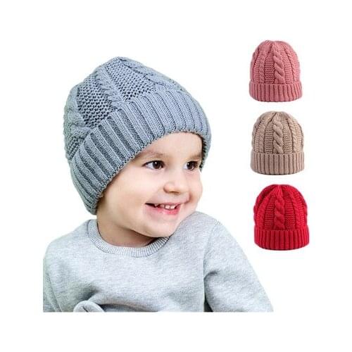 Knitted Twist Baby Hats Newborn Hats For Boys Baby Turban Beanie Caps For Girls Cotton Winter Headwear Hot