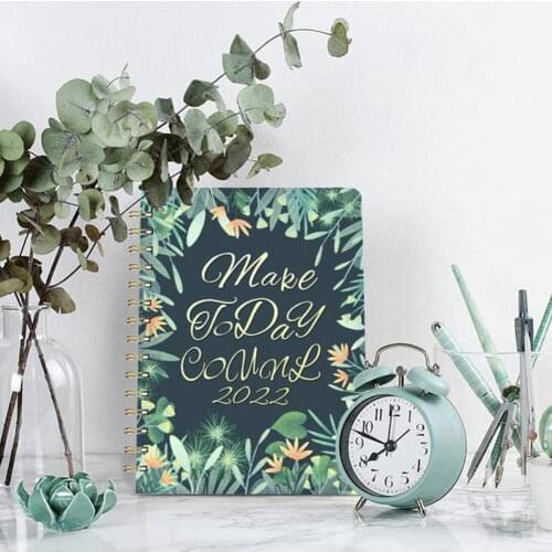 2022 Academic Year Planner Daily Weekly Monthly Planner Yearly Agenda 2022 English Schedule Coil Notebook 365-day Schedule Book