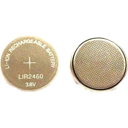 4PCS/LOT 3.6V LIR2450 LIR 2450 Rechargeable CMOS BIOS Button Coin Cell Li-ion Lithium