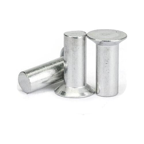 50pcs M2 aluminum countersunk rivtes solid flat head rivet percussion rivetings hand type knock rivetings GB869 5mm-8mm long