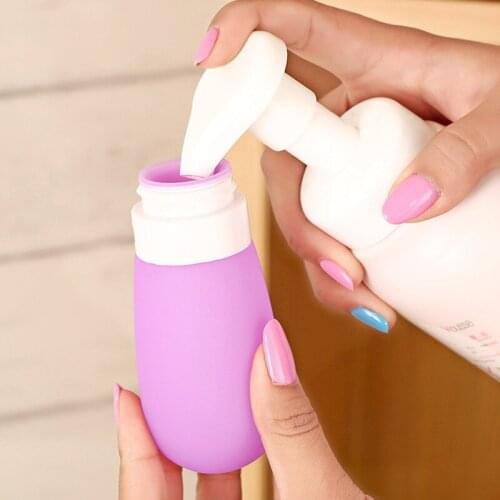 Free shipping 200pcs Selling Silicone Refillable Portable Mini Traveler Packing Bottle Press Bottle for Lotion Shampoo Bath