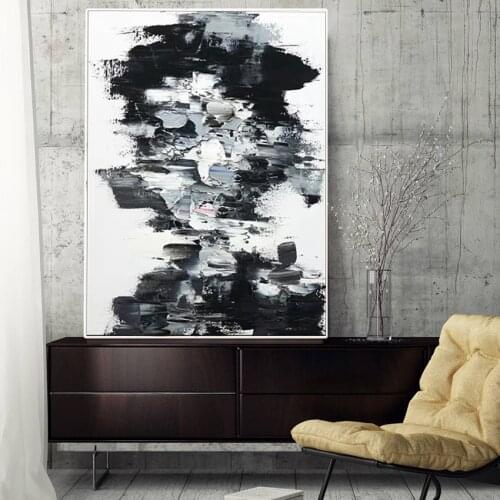 Unframed 100% Hand Painted No Face Girl Abstract Art Oil Painting Wall Blue Paintings Art Home Wall Decor Artwork Paintings