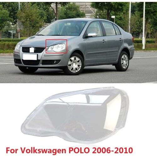 CAPQX 1PCS For Volkswagen POLO 2006-2010 Front Headlamp Headlight Lamp cover Lampshade Waterproof head light Shade Shell cap