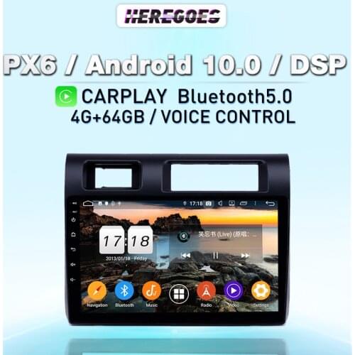 Carplay PX6 DSP Android 10.0 4G+128G Car DVD Player For Toyota Land Cruiser Pickup 2016-2020 Navigation GPS 4G LTE BT Car Radio