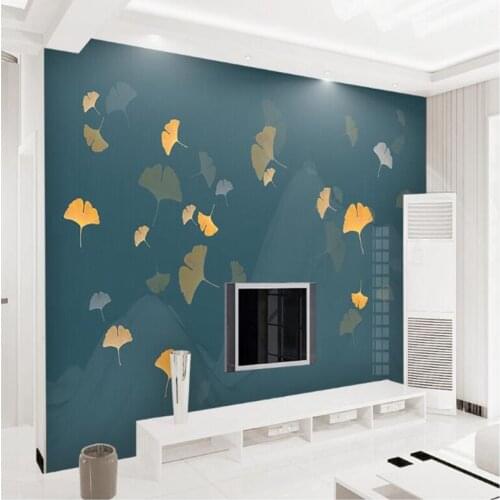Flower Wallpaper for Home New Chinese Hand-Painted Birds Ginkgo Three d Wallpaper Sitting Room Decor Ideas Home Decor Ideas