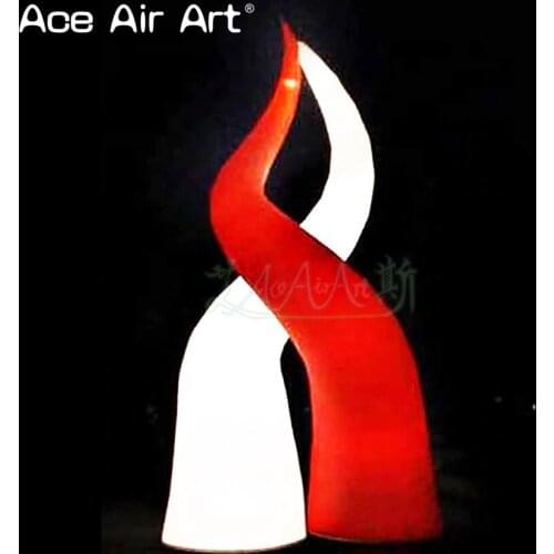 Gaint inflatable lighting decoration,glowing inflatable spiral cone for party,stage,wedding or event