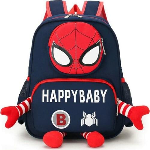 Disney Children Spiderman Backpacks Super heroes School Bag 3D Baby Boys Backpack Kids Children Cartoon School Bags
