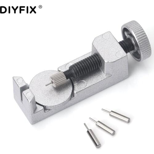 DIYFIX Watch Band Strap Link Pin Remover Metal Removal Adjuster Watch Repair Tool Kit with 3 Extra Pins