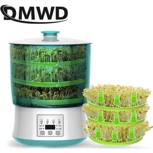 Electric Intelligence Bean Sprouts Maker Yogurt machine Natto Rice wine Green Seed Vegetable Seedling Growth Bucket 2/3 Layers