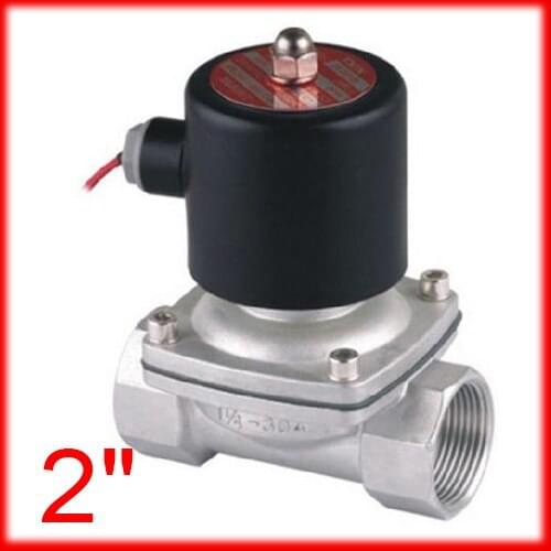 2'' Stainless Steel Electric Solenoid Water Valves 2S500-50 Normally Closed corrosion resistance SS Body,12v 24v 220v