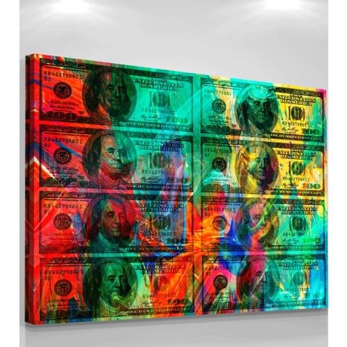 Graffiti Canvas US Dollar Money Paintings Posters Prints Wall Art Pictures Home Decor For Living Room Hall Office Unframed