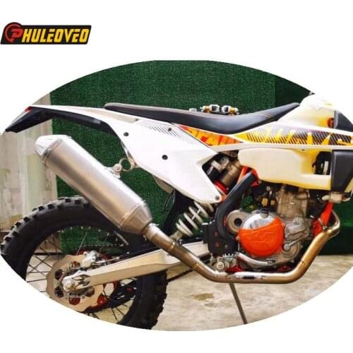 Customized Titanium Alloy for KTM 450 Rally 2017-2019 Motorcycle Exhaust Full System with Exhaust Collector Head Pipe Muffler