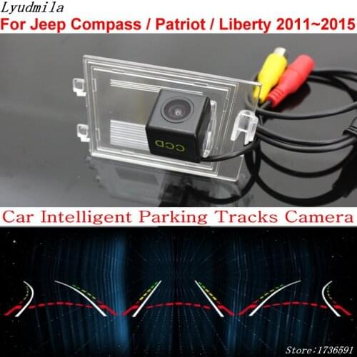 Lyudmila Car Intelligent Parking Tracks Camera FOR Jeep Compass / Patriot / Liberty 2011~2015 Back up Reverse Rear View Camera