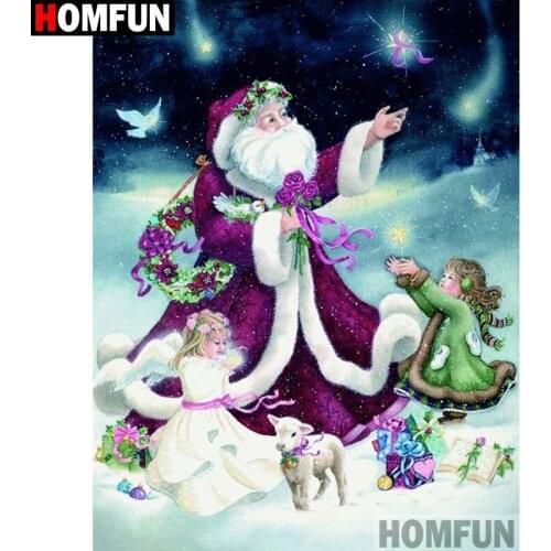 HOMFUN Full Square/Round Drill 5D DIY Diamond Painting "Santa Claus" Embroidery Cross Stitch 5D Home Decor A00831