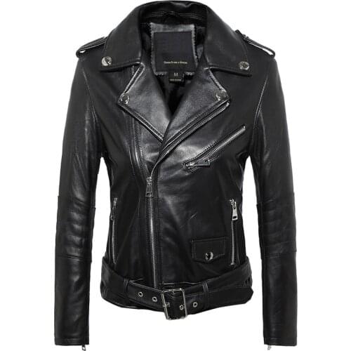 Leather Free shipping,Genuine woman slim leather jackets.fashion motorbiker Asian size female sheepskin jacket Brand plus