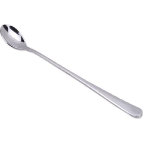 Kitchen Tableware Tools Gadgets 24cm Long Handle Stainless Steel Ice Cream Coffee Stirring Scoop Spoon Stacks 2pcs/lot
