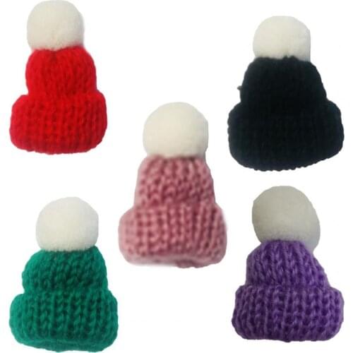 10Pcs Simulation Mini Knitted Hat DIY Clothing Design Accessories Scarf Ornament imulation Mini Knitted Hats DIY Clothing D