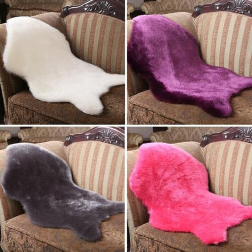 Soft Fur Faux Rug Livingroom/Bedroom Artificial Sheepskin Shaggy Fluffy Carpet Faux Fur Soft Warm Carpet Floor Mat Cushion
