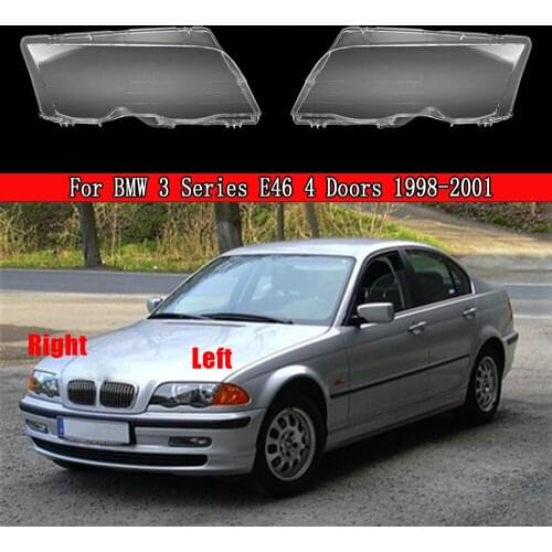 Headlamp Lens For BMW 3 Series E46 4 Doors 1998 1999 2000 2001 Car Headlight Headlamp Clear Lens Plastic Auto Shell Cover