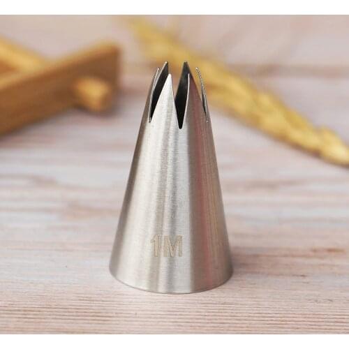 #1M Piping Nozzle Decor Tip Cream Flower Rose Icing Nozzles Tips Fondant Baking Tool Cake Cupcake Decor Stainless Steel