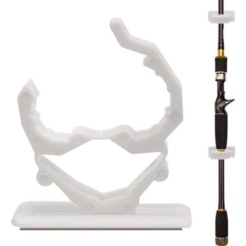 2pcs Wall Mounted Fishing Rod Racks Storage Clips Clamps Holder Rack Organizer For Walls Wooden Boards Ceramic Tiles Pesca Tools