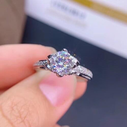 2020 new crackling moissanite ring for women jewelry engagement ring for wedding 925 silver gold plated birthday gift