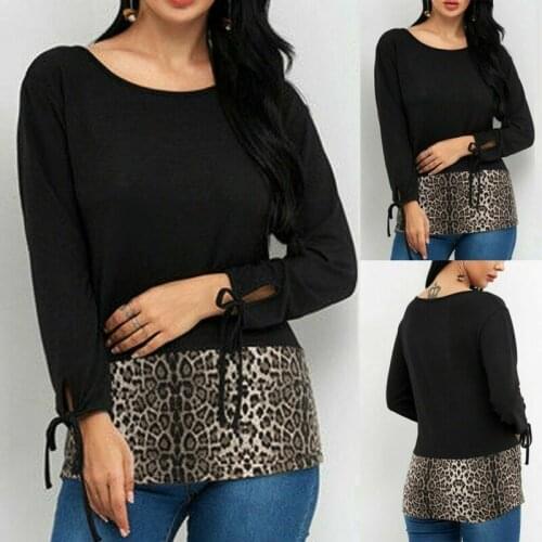 Autumn Women Leopard Printed Long Sleeve Sweater Casual Slim O-Neck Warm Streetwear Tops 2020 Fashion Pullovers