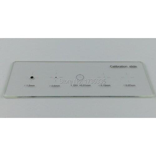 Stage Micrometer Calibration Slide with 5 Scales for Microscope YP909 Plus