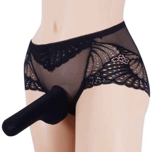 Sexy Floral Lace Men Lace Bikini Briefs Underwear Sissy Pouch Panties With Penis Sleeve Thin Sheer See Through Sissy Panties