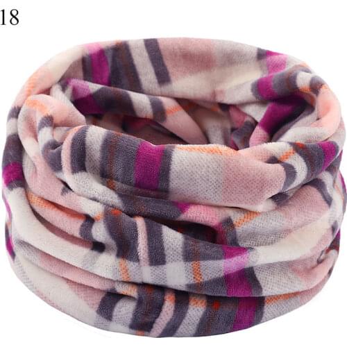 Unisex Winter Soft Fleece Scarf Double Layer Knitted Neck Warmer Colored Floral Snood Scarves Outdoor Ski Scarf For Women Men