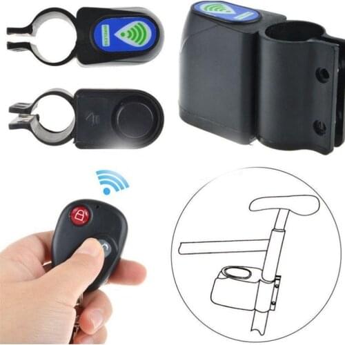 Anti-Theft Bicycle Lock Cycling Security Lock Wireless Remote Control Vibration Alarm 110dB Bicycle Anti-Theft Alarm Bike #0908