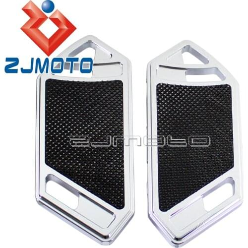 Motorcycle Passenger Rear Footboard Floorboard For Harley Touring Road King Softail 1984-2015 With Floorboards