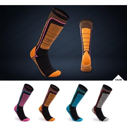 1 pcs Parent-child long-tube warm ski socks, outdoor climbing socks, thickened hiking socks for children