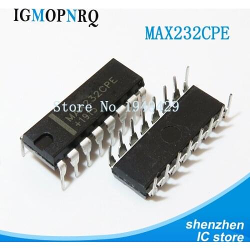 10PCS MAX232CPE MAX232C DIP16 DIP MAX232 RS-232 Drivers/Receivers New