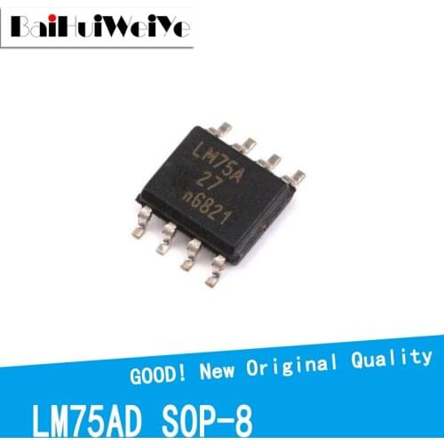 10PCS/LOT LM75 LM75A LM75AD 75A 75AD SMD SOP-8 SMD SOP8 New Original Good Quality Chipset
