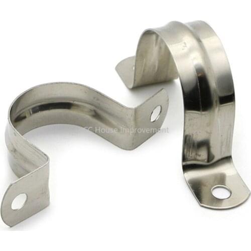 10Pcs U-type Stainless Steel Hose Clamp Semicircle Pipe Clamp Air Water Tube Clips Water pipe fasteners M50-M100