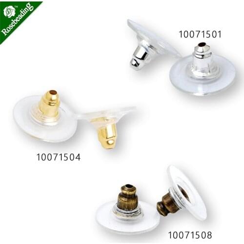 100pcs 6*11.2 mm Stud Earring Back Stopper Ear Post Nuts Jewelry Components,Earrings Studs Base-100715