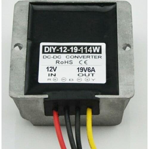 12V (9V-18V) Step Up To 19V 6A 114W DC DC Converter Boost Power Module For Laptops Car Power Supply Adapter Regulator Waterproof